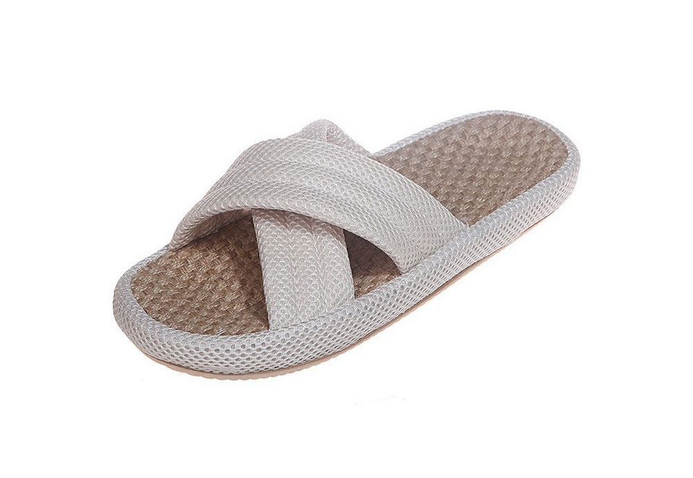 Homestay Cross Linen Slipper