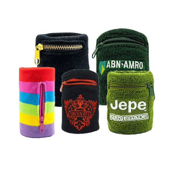 Zipper Pocket Sweatband and Wristband