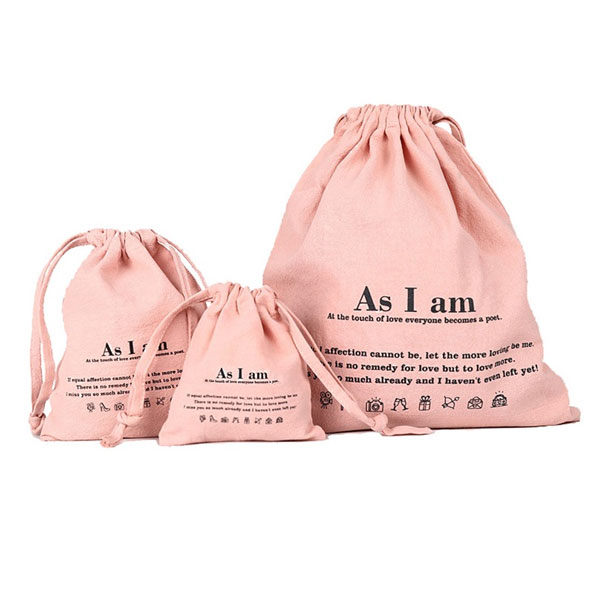 Printed Cotton Drawstring Bag