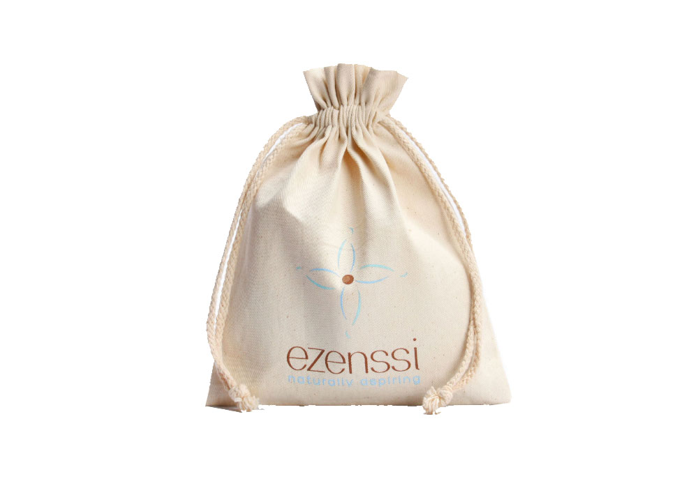 Printed Cotton Drawstring Bag
