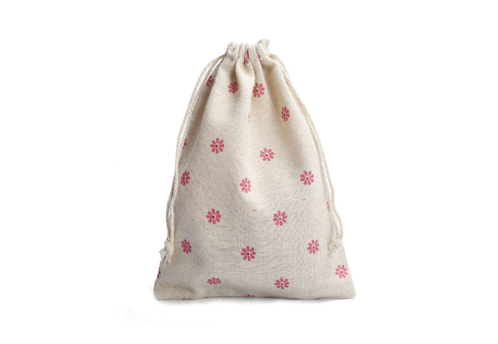 Cotton Printed Drawstring Pouch