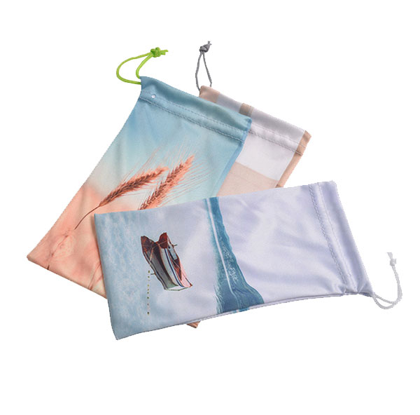 Microfiber Eyeglasses Drawstring Pouch 