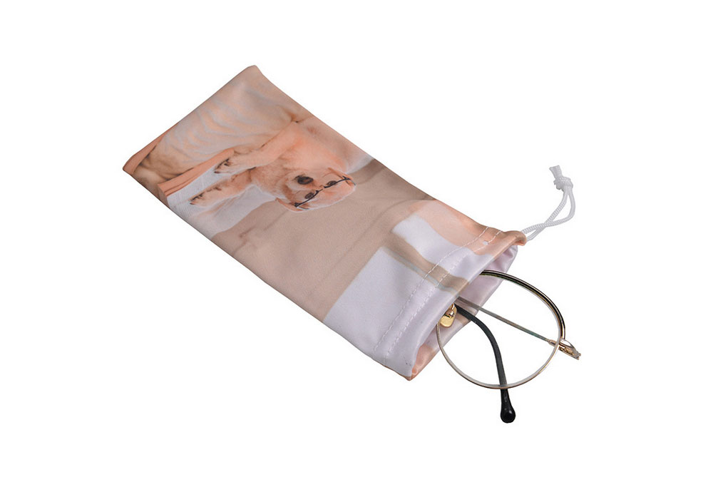 Microfiber Eyeglasses Drawstring Pouch 