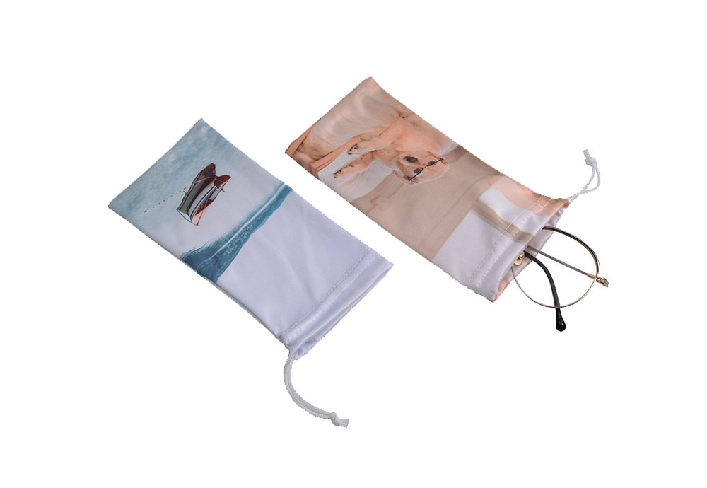 Microfiber Eyeglasses Drawstring Pouch 