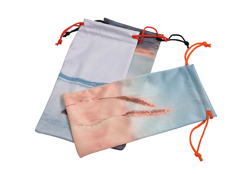 Microfiber Eyeglasses Drawstring Pouch 