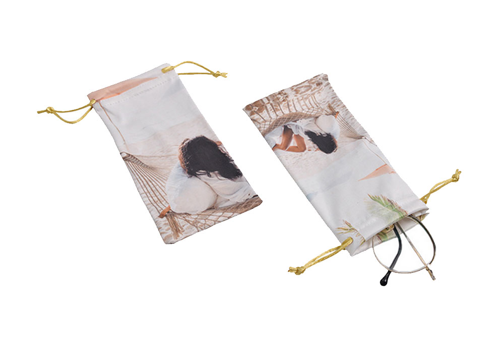 Microfiber Eyeglasses Drawstring Pouch 
