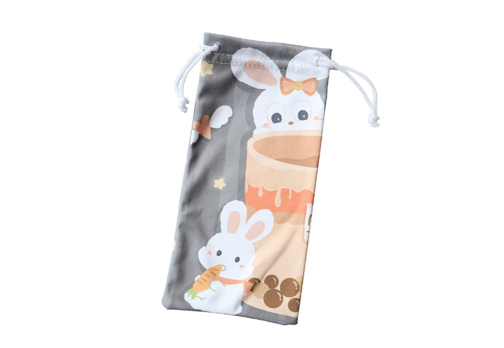 Microfiber Eyeglasses Drawstring Pouch 