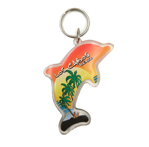 Key Ring with Acrylic Pendant