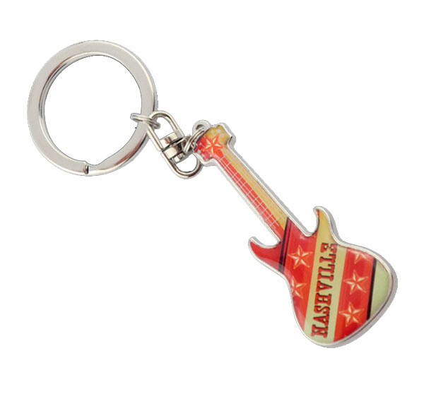 Key Ring with Guitar Pendant