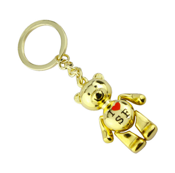 Key Ring with Little Bear Pendant