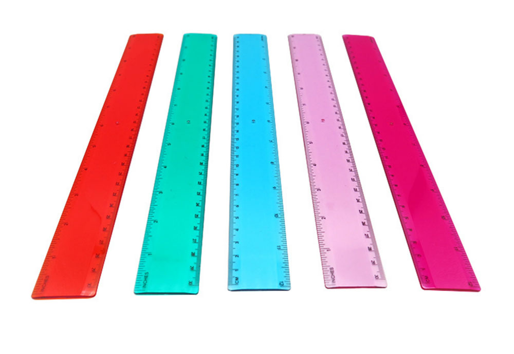 Promotional Transparent PS Material Clear Scale Straight Ruler 