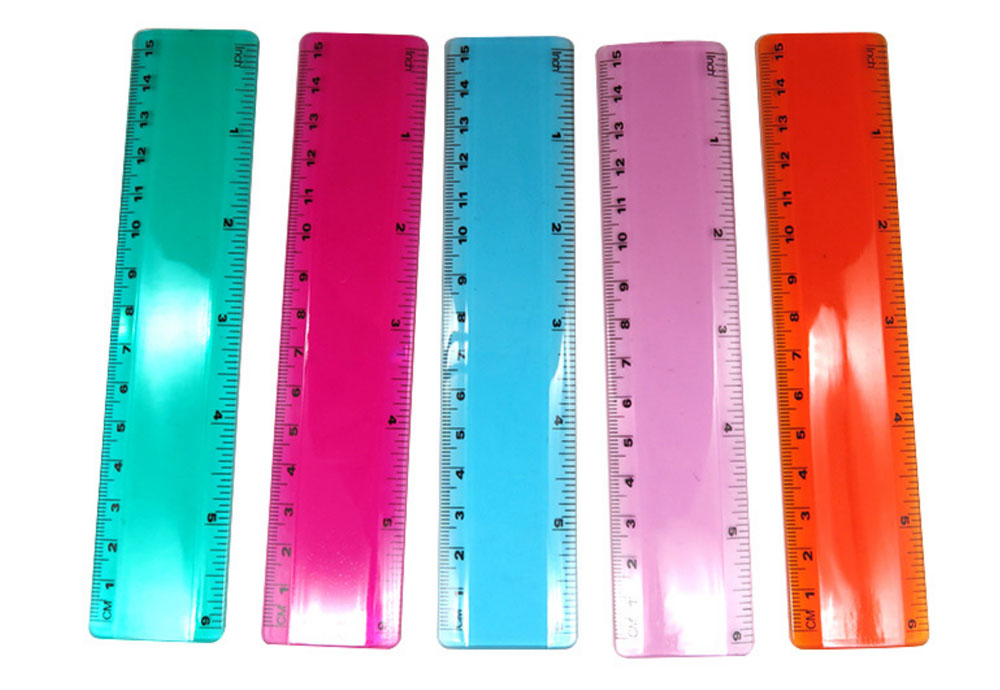 Promotional Transparent PS Material Clear Scale Straight Ruler 