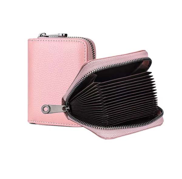 Custom Logo Pu Genuine Leather Wallet Credit Card Holder