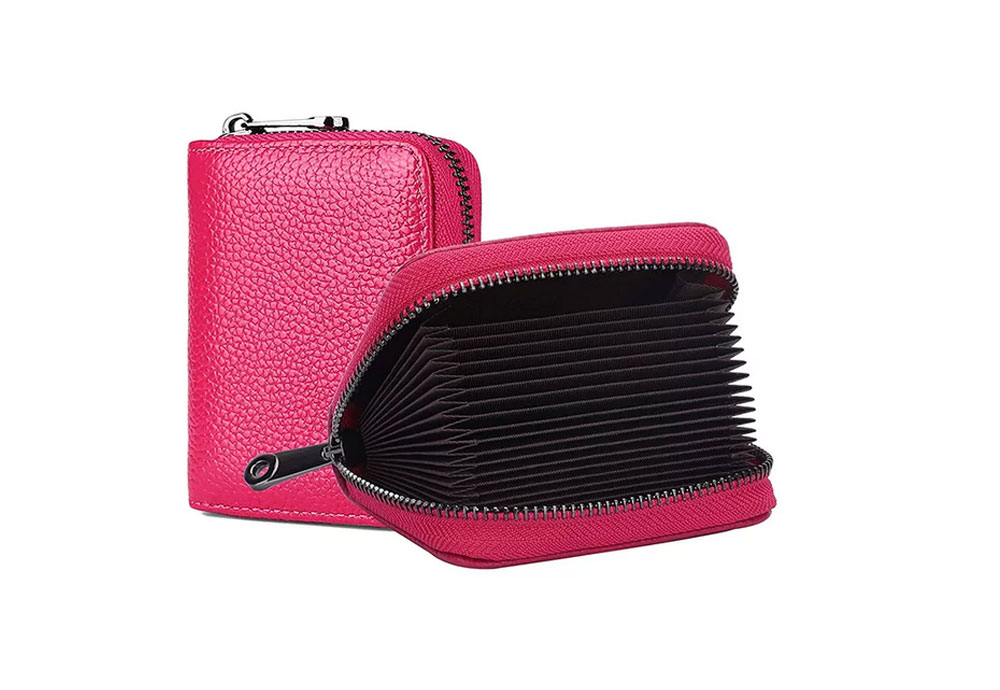 Custom Logo Pu Genuine Leather Wallet Credit Card Holder