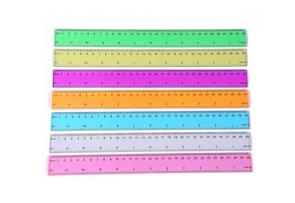 Promotional Transparent PS Material Clear Scale Straight Ruler 