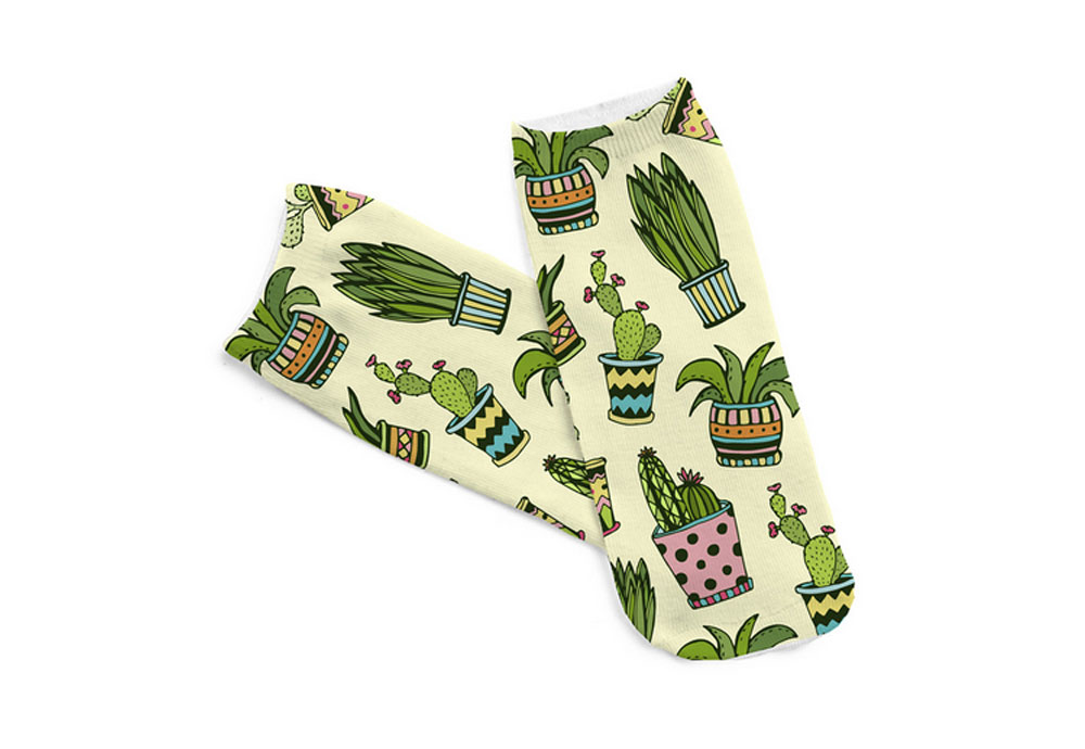 3D Digital Printed Kids Short Socks