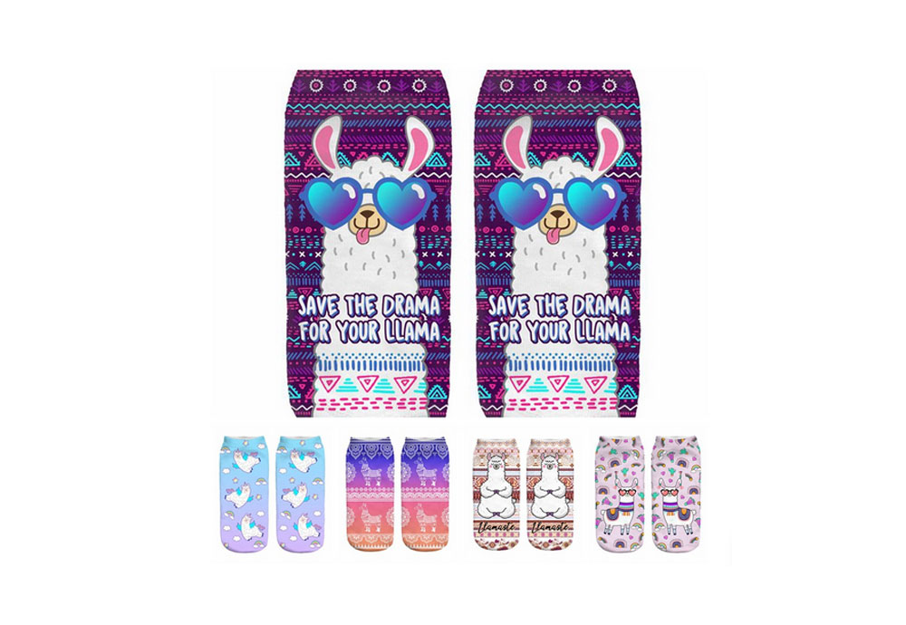 3D Digital Printed Kids Short Socks