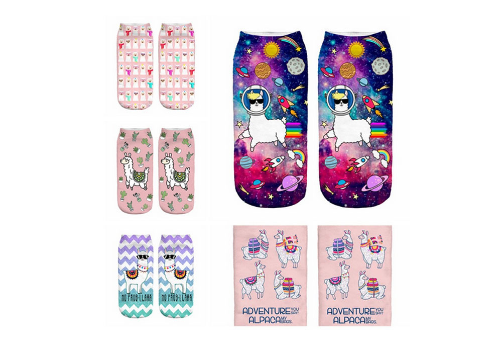 3D Digital Printed Kids Short Socks