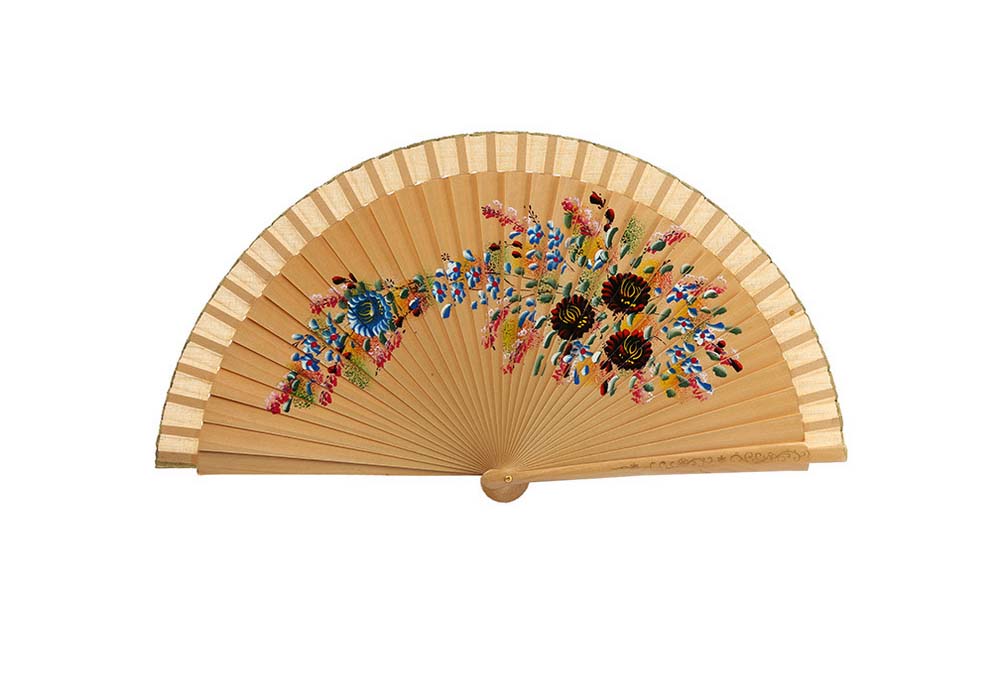 Fashion Customized Handmade Printed Wooden Folding Fan